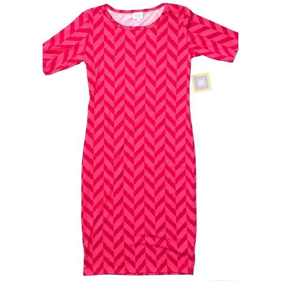 LuLaRoe Julia Dress Pink XS - Picture 1 of 2